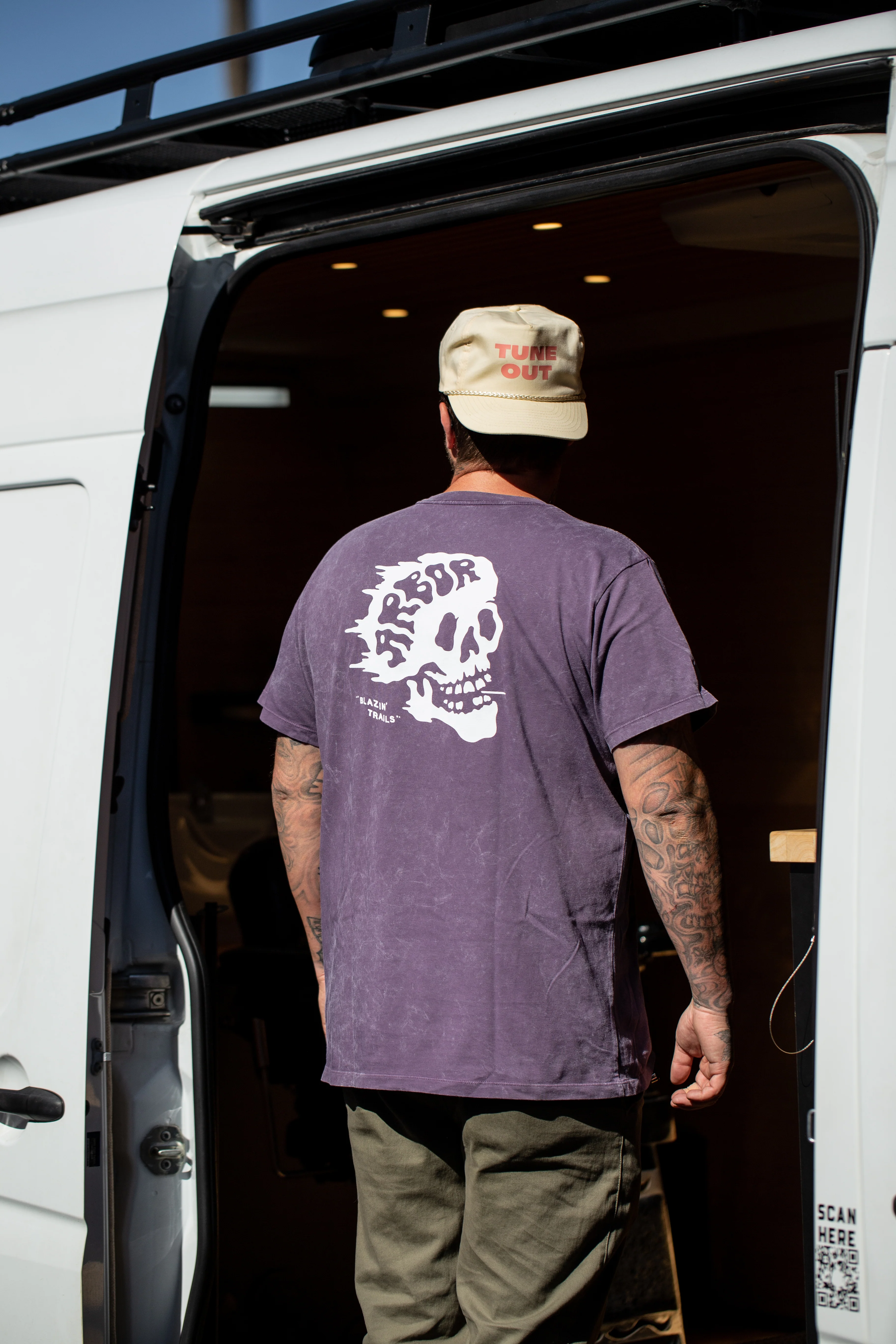 Blazin Trails Tee - Mineral Wash Purple - Image 7