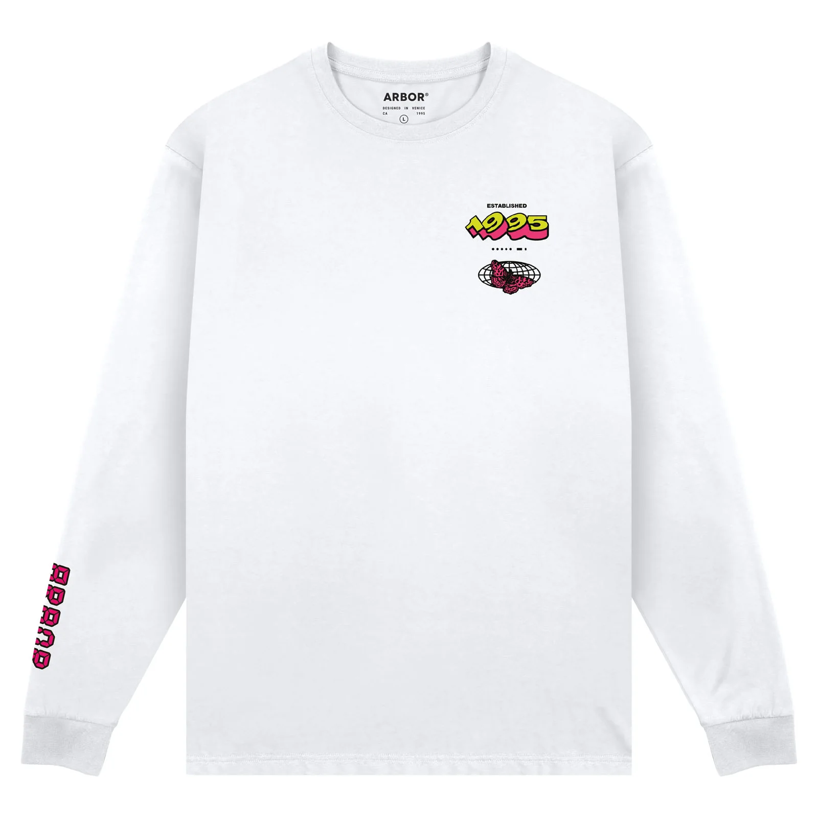 Glitch LS T-Shirt - White - Image 2