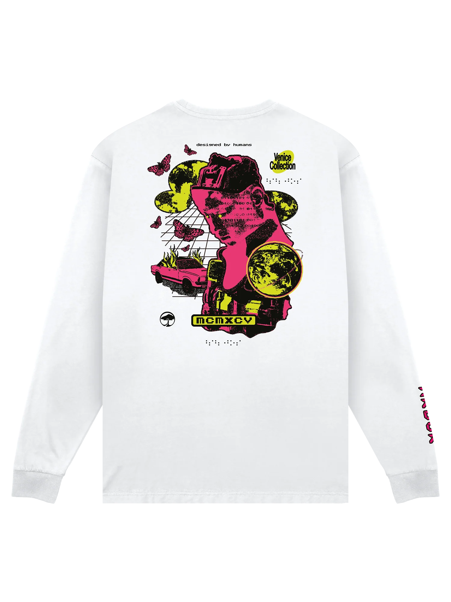 Glitch LS T-Shirt - White - Image 3