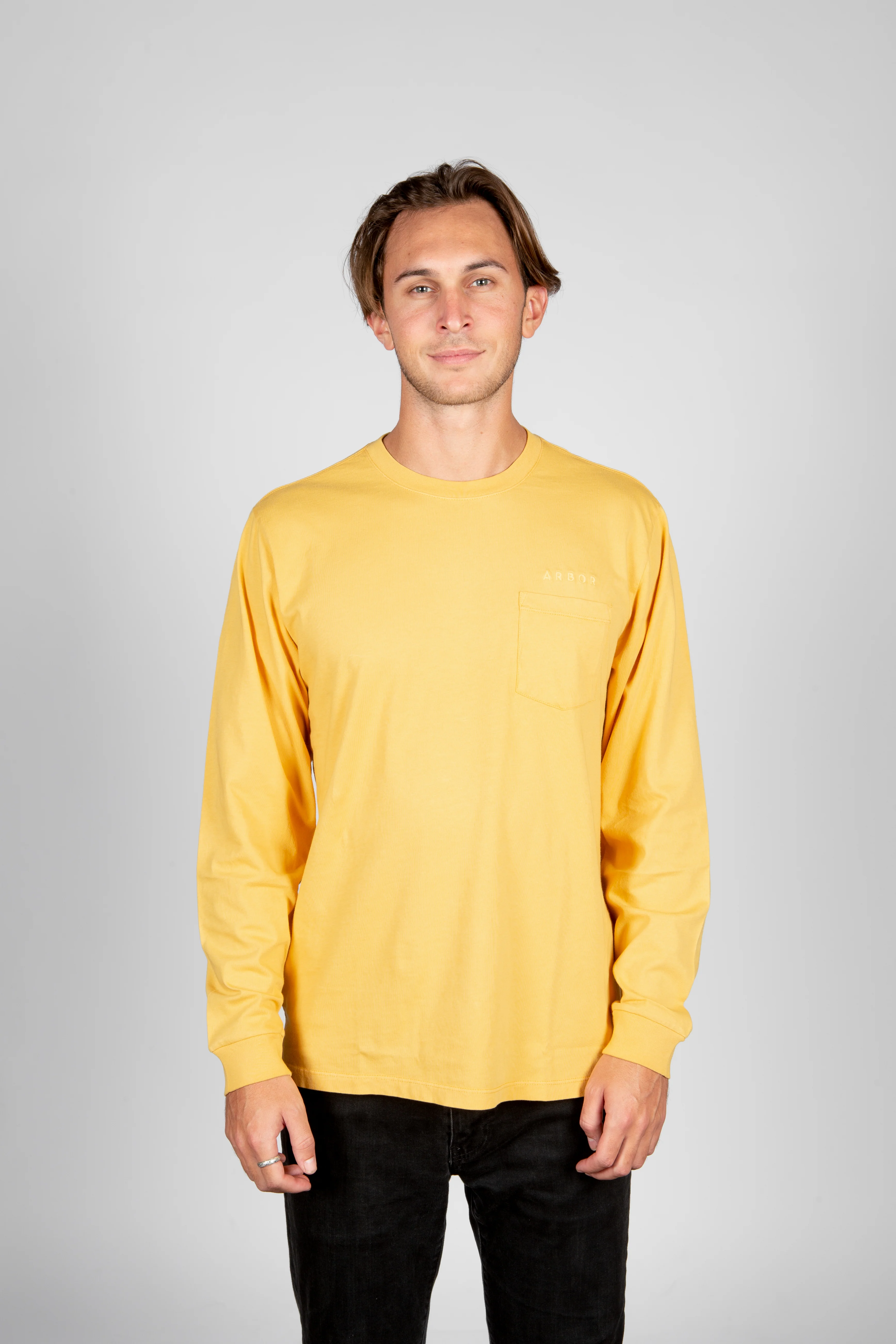 Surplus Long Sleeve Pocket Tee - Mustard - Image 3